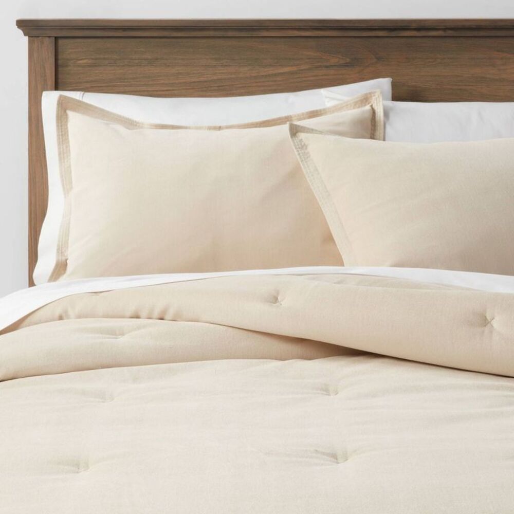 Threshold -  Cotton Velvet Comforter Set Year-Round O Khaki